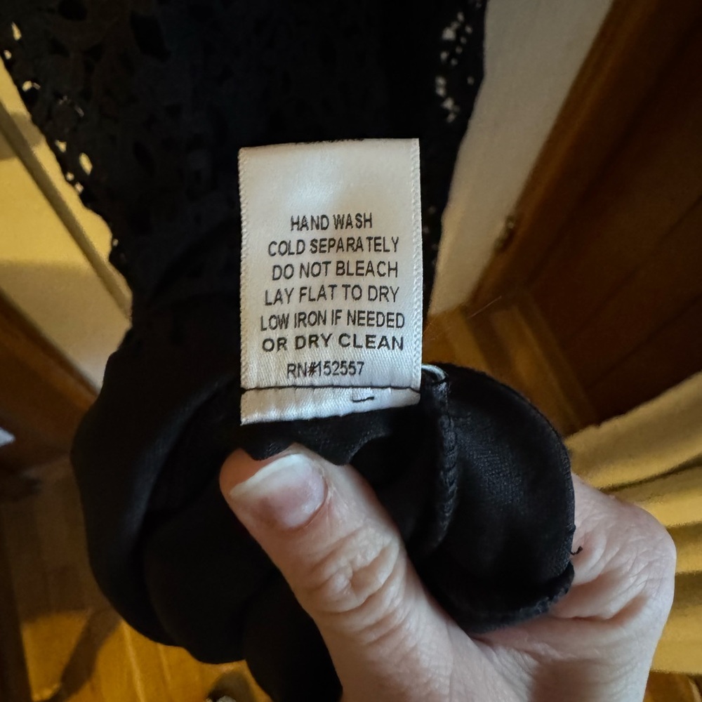 EUC Bohme “Devon” Eyelet Lace Maxi Dress in Black - Picture 8 of 8